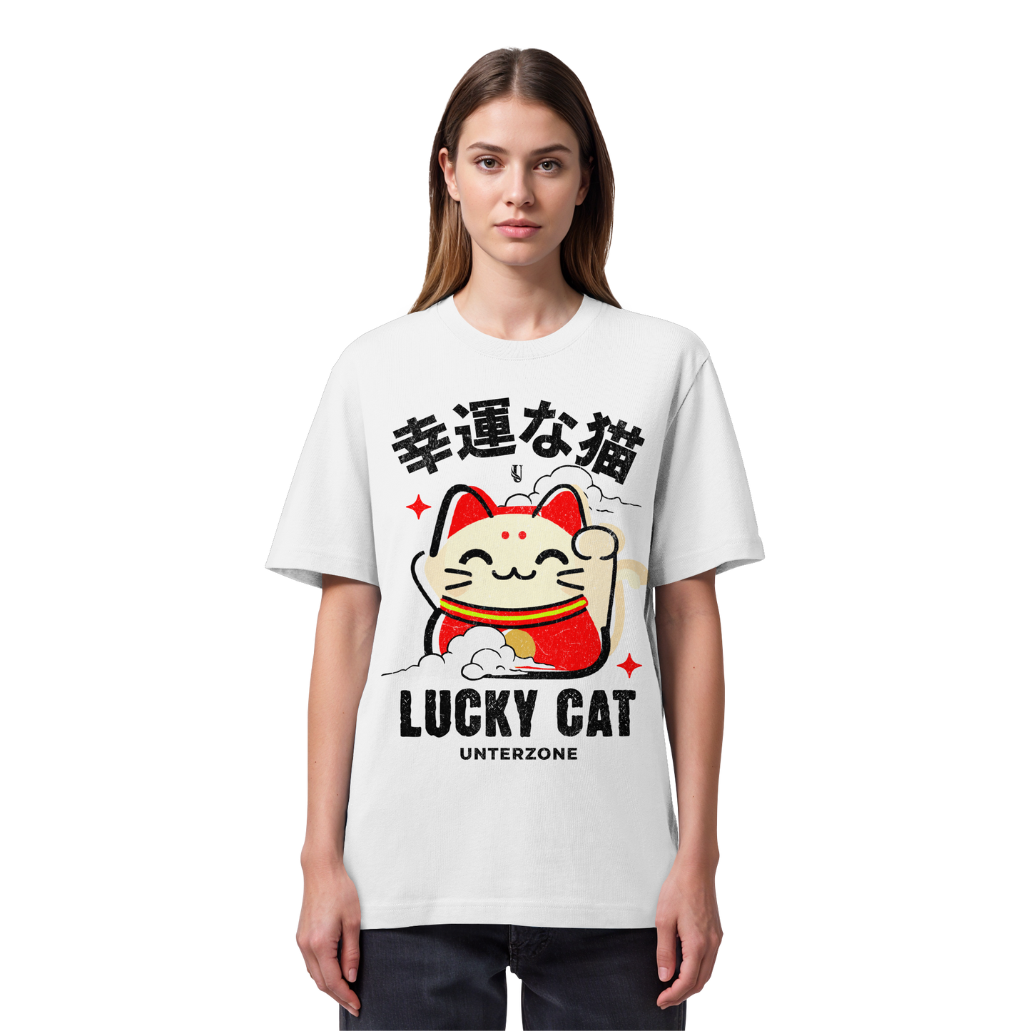 Unterzone Lucky Cat - Organic Heavy Shirt