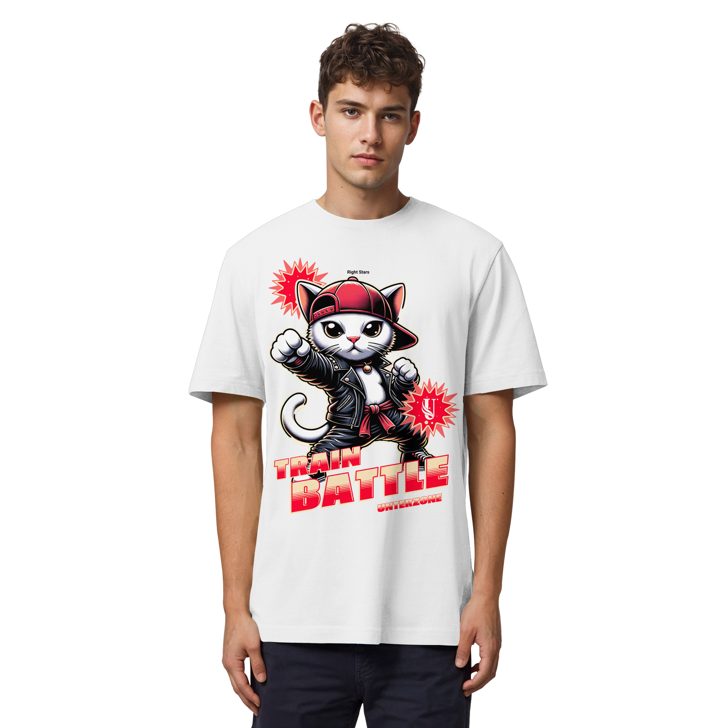 Unterzone Train Cat - Organic Heavy Shirt
