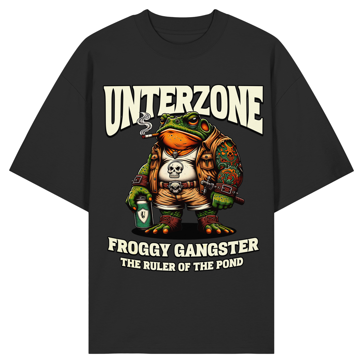 Unterzone Froggy Gangster - Organic Oversize Shirt