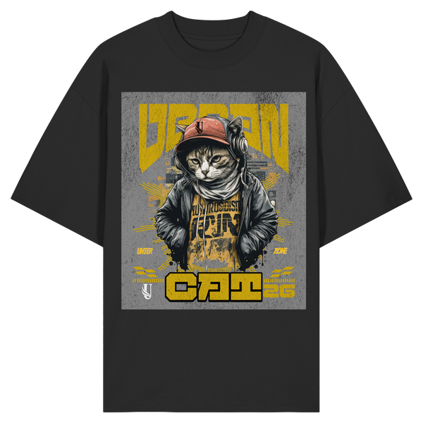 Unterzone Urban Cat - Organic Oversize Shirt