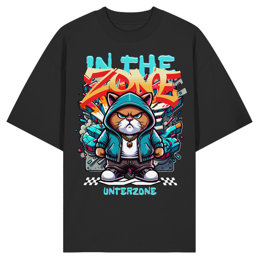 Unterzone Cat In The Zone - Organic Oversize Shirt