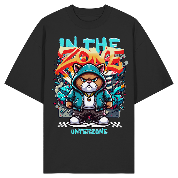 Unterzone Cat In The Zone - Organic Oversize Shirt