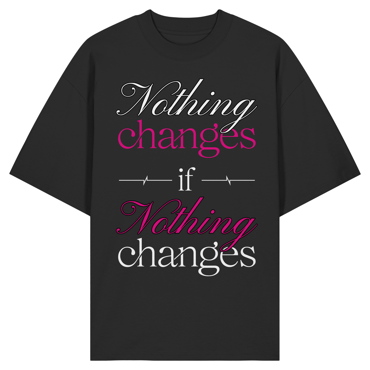 Unterzone Nothing Changes If Nothing Changes  - Organic Oversize Shirt