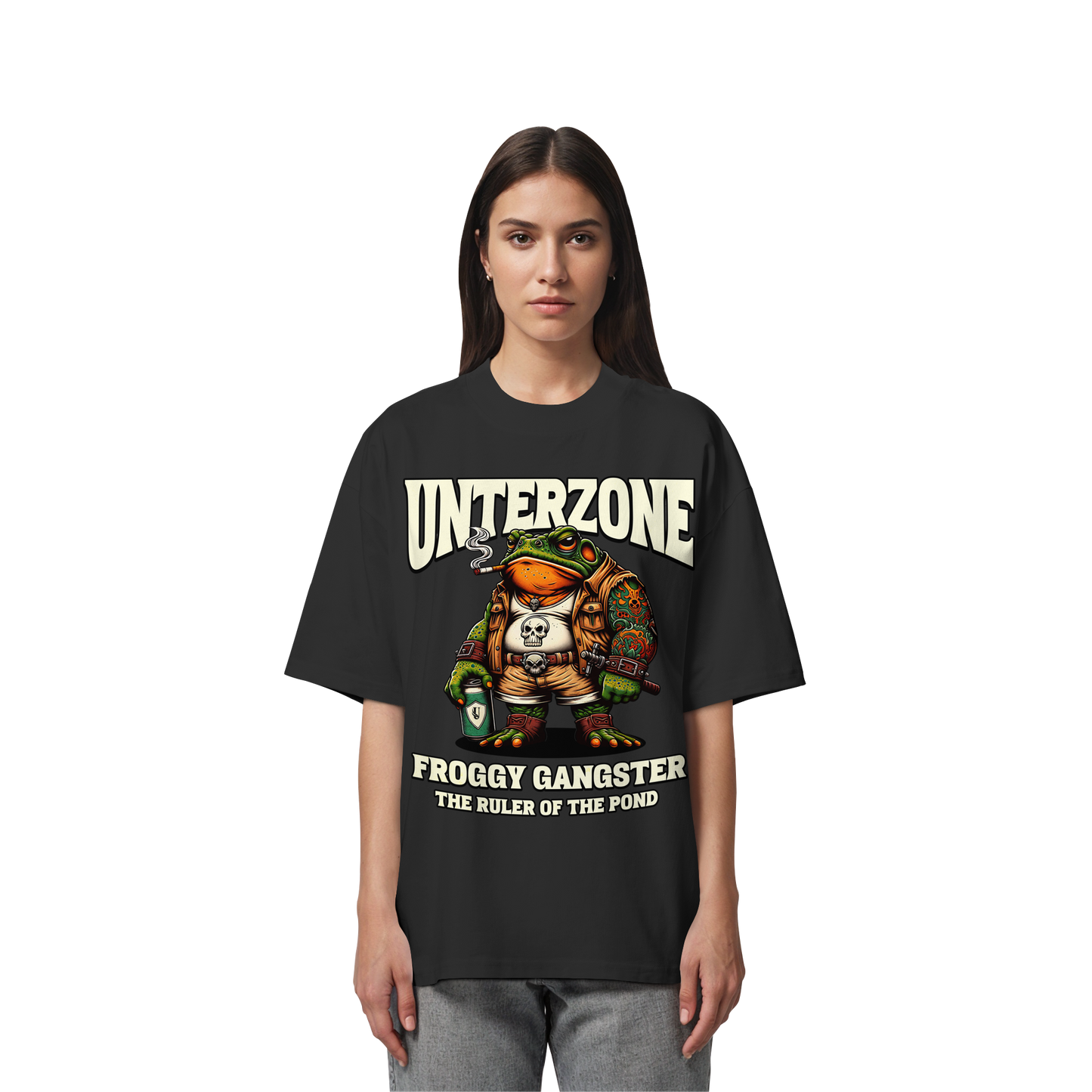 Unterzone Froggy Gangster - Organic Oversize Shirt