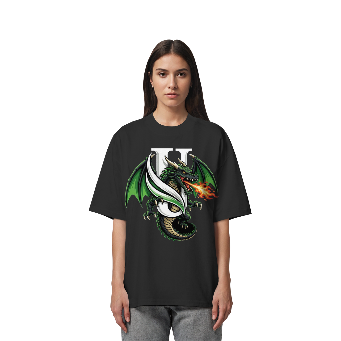 Unterzone Dragon/Drache - Organic Oversize Shirt