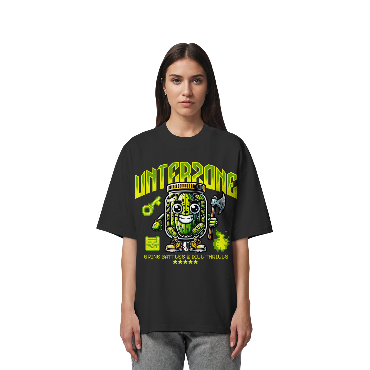Unterzone Pickle Warrior - Organic Oversize Shirt