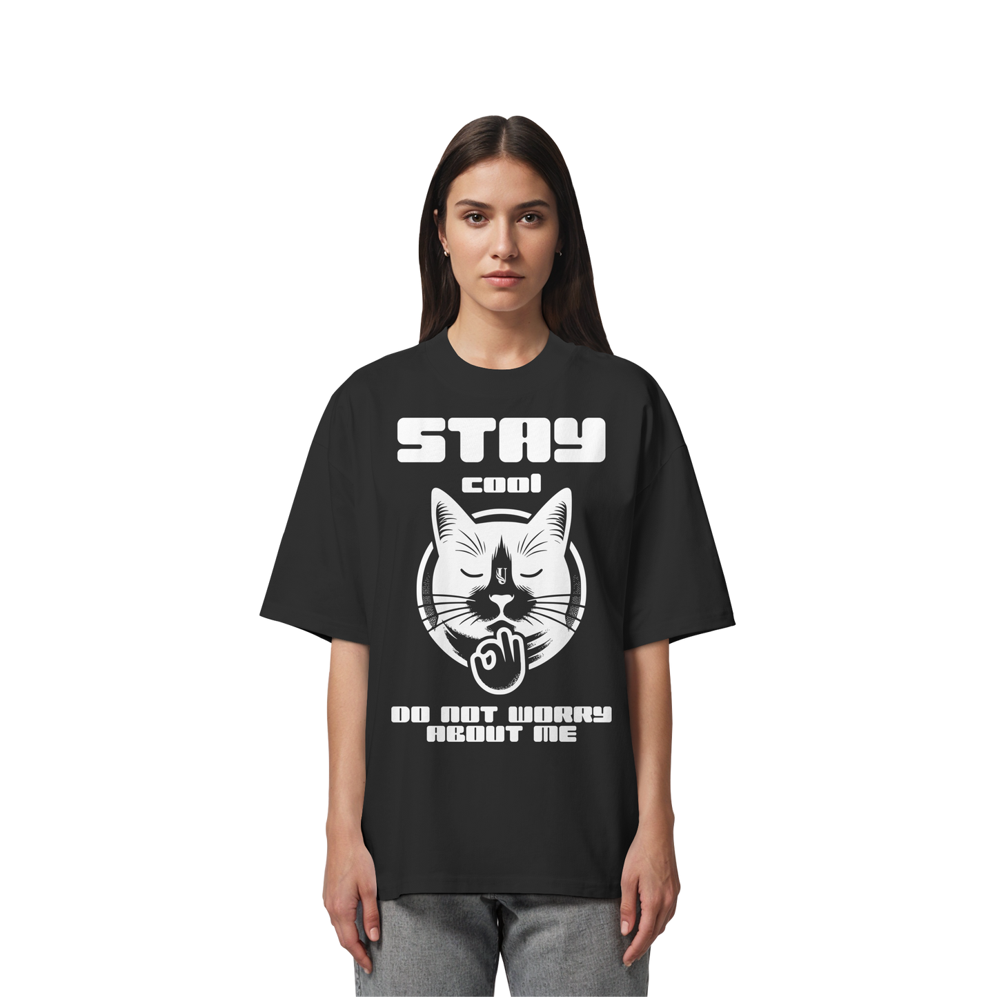 Unterzone Stay Cool Cat - Organic Oversize Shirt