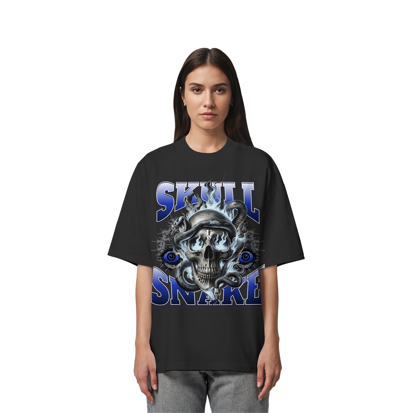 Unterzone Skull Snake - Organic Oversize Shirt