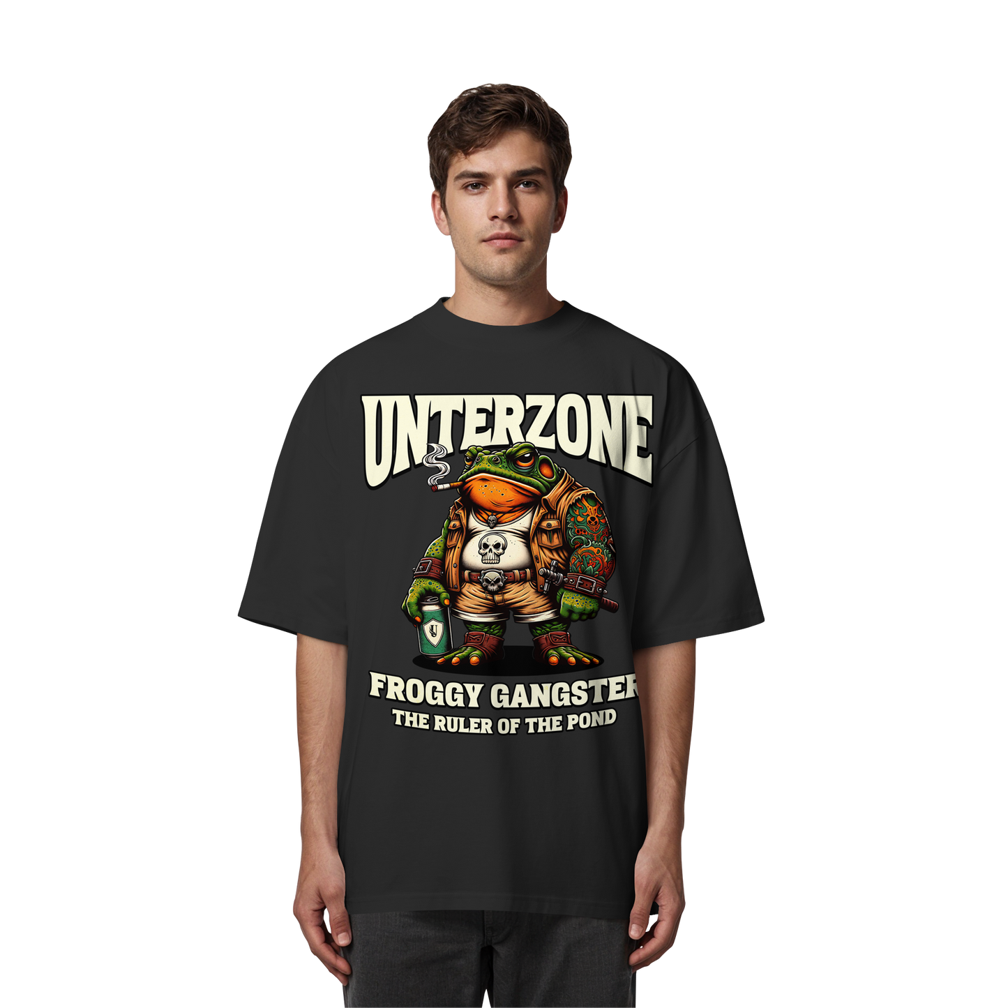 Unterzone Froggy Gangster - Organic Oversize Shirt