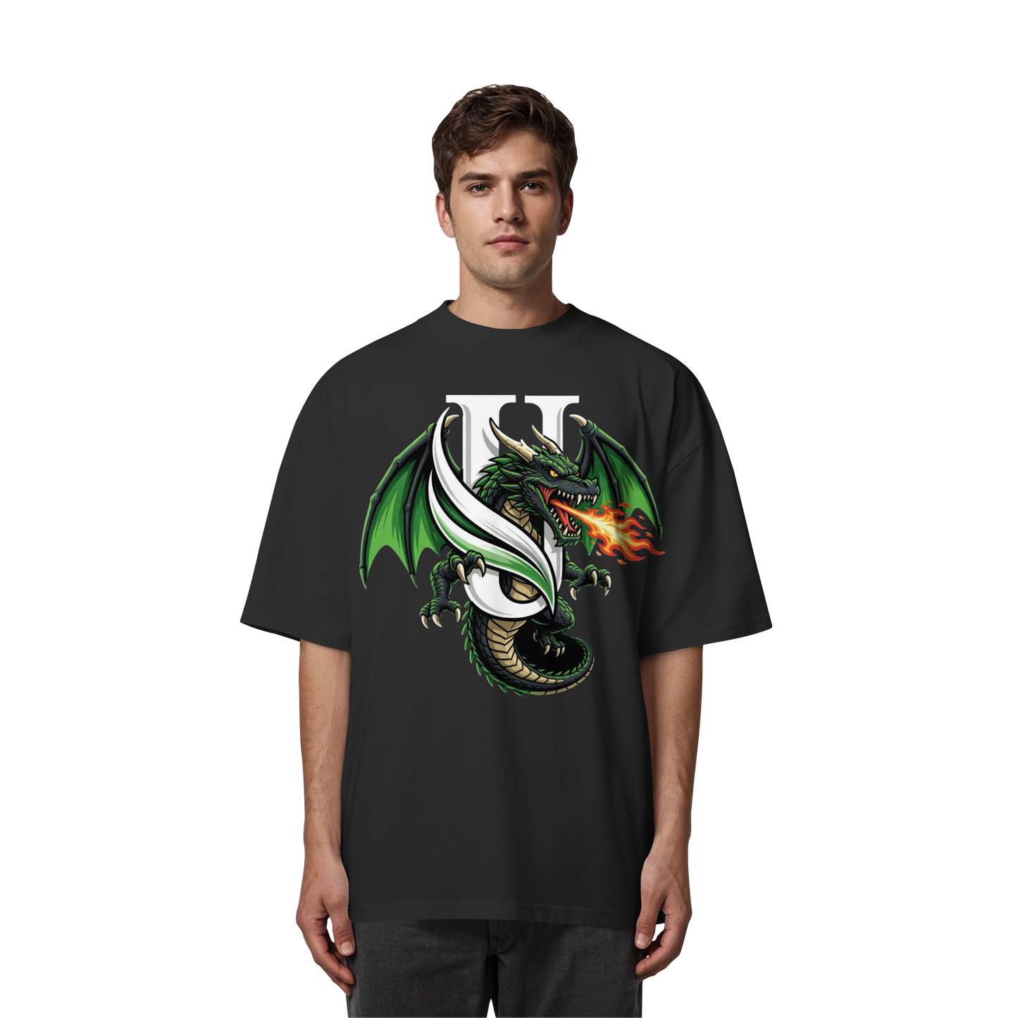 Unterzone Dragon/Drache - Organic Oversize Shirt