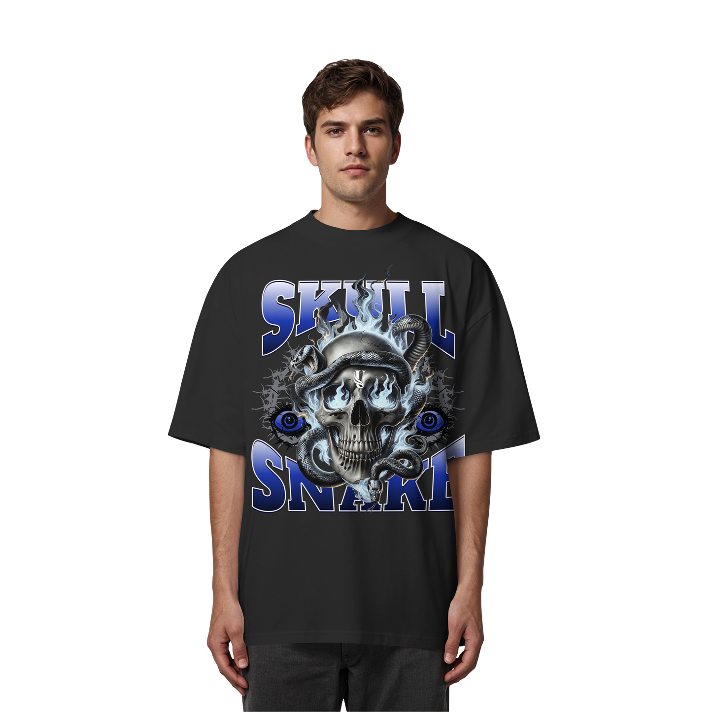 Unterzone Skull Snake - Organic Oversize Shirt