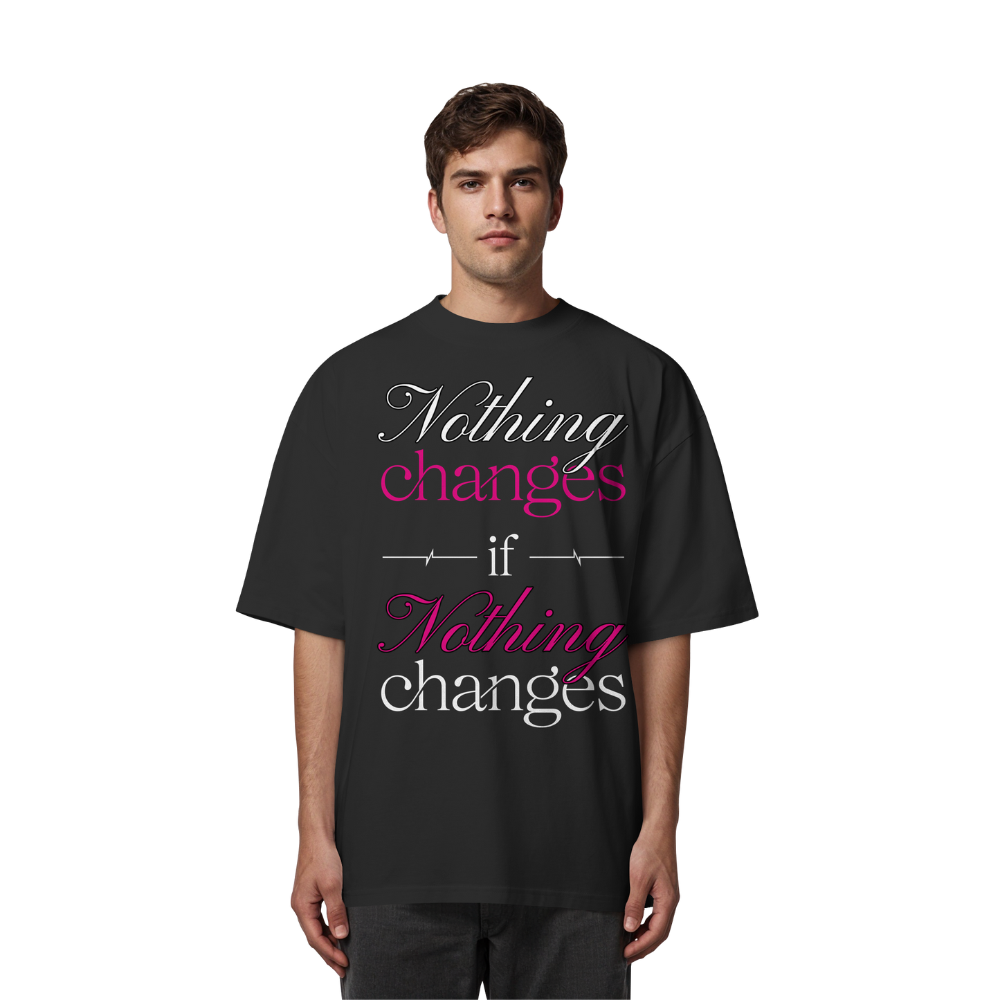 Unterzone Nothing Changes If Nothing Changes  - Organic Oversize Shirt