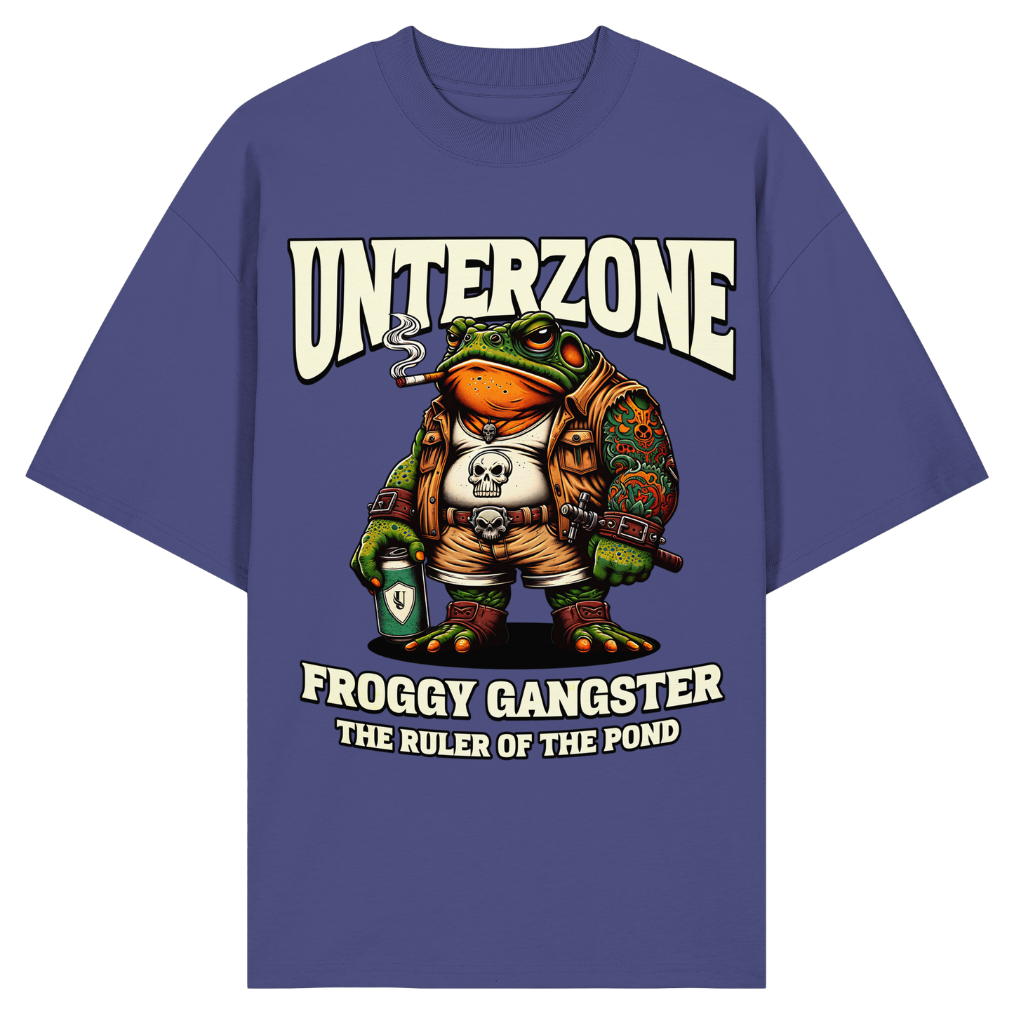 Unterzone Froggy Gangster - Organic Oversize Shirt