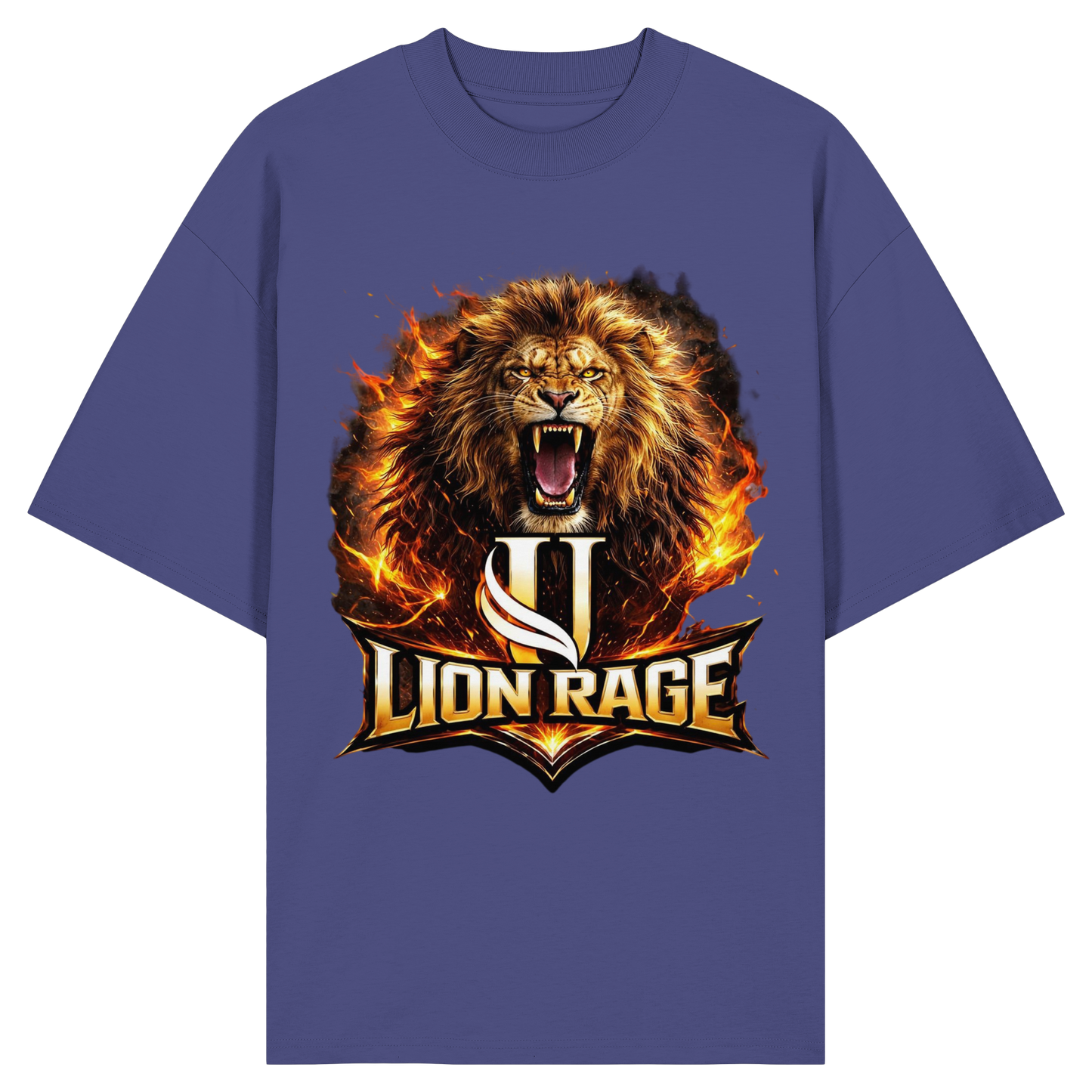 Unterzone Lion Rage - Organic Oversize Shirt