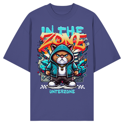 Unterzone Cat In The Zone – Oversize-Shirt aus Bio-Baumwolle