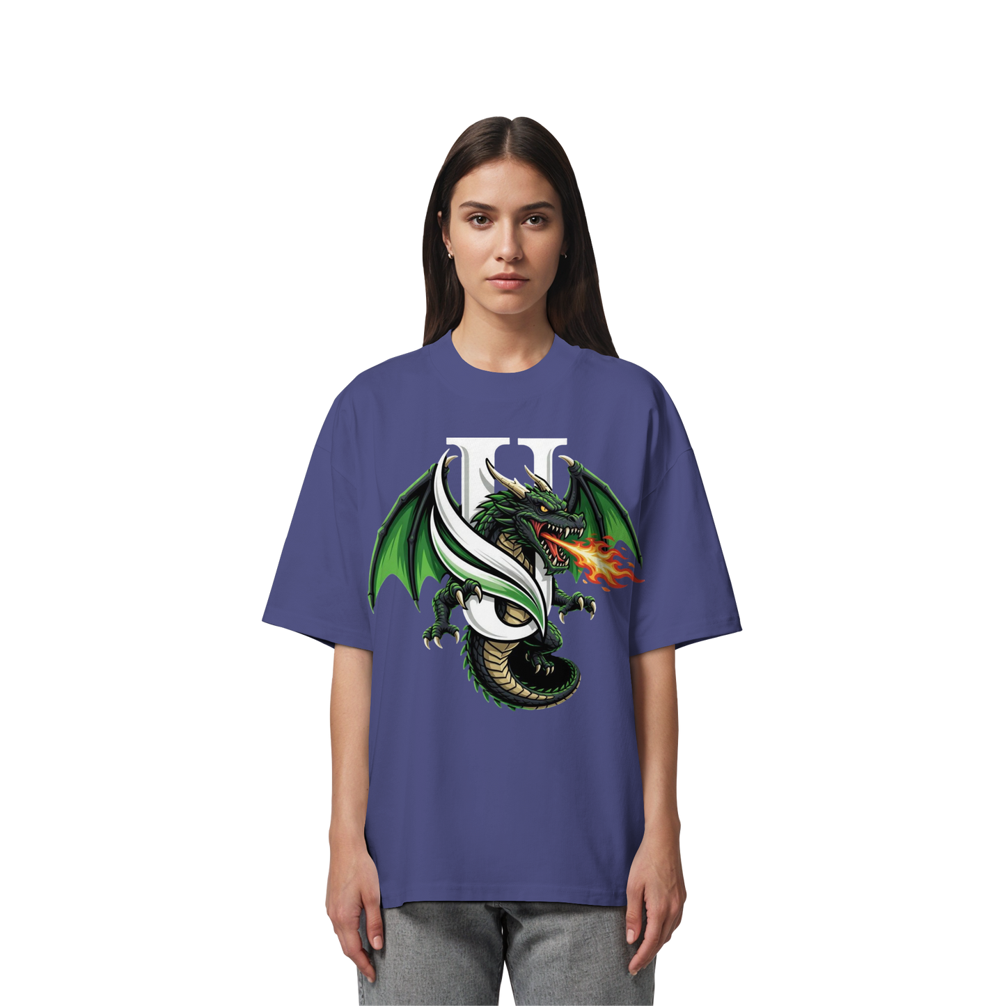 Unterzone Dragon/Drache - Organic Oversize Shirt