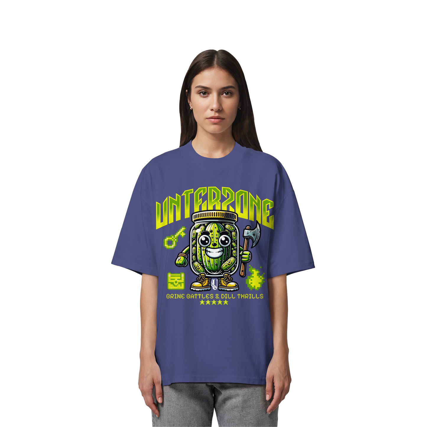 Unterzone Pickle Warrior - Organic Oversize Shirt