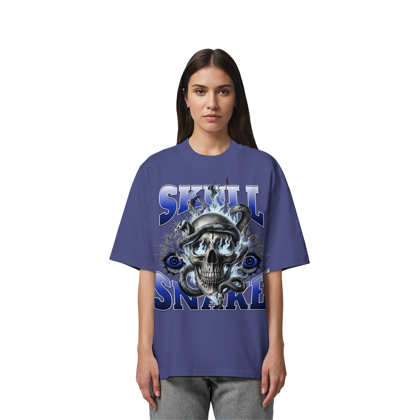 Unterzone Skull Snake - Organic Oversize Shirt