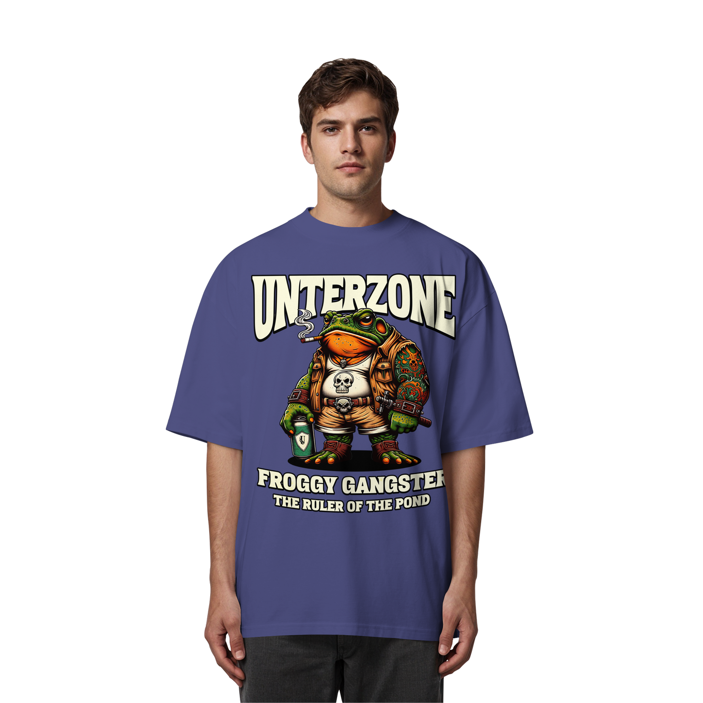 Unterzone Froggy Gangster - Organic Oversize Shirt