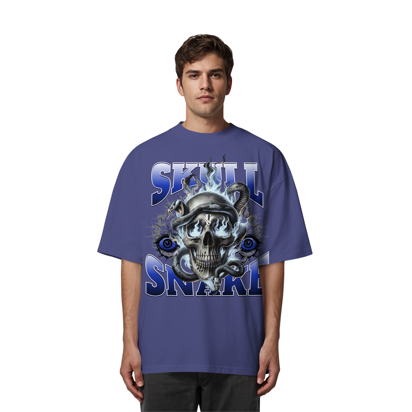 Unterzone Skull Snake - Organic Oversize Shirt