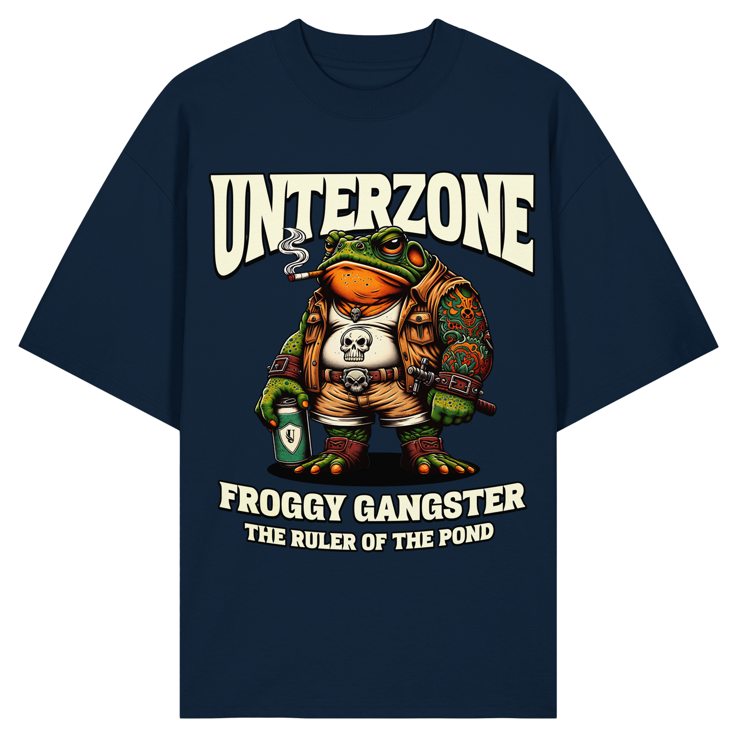 Unterzone Froggy Gangster - Organic Oversize Shirt