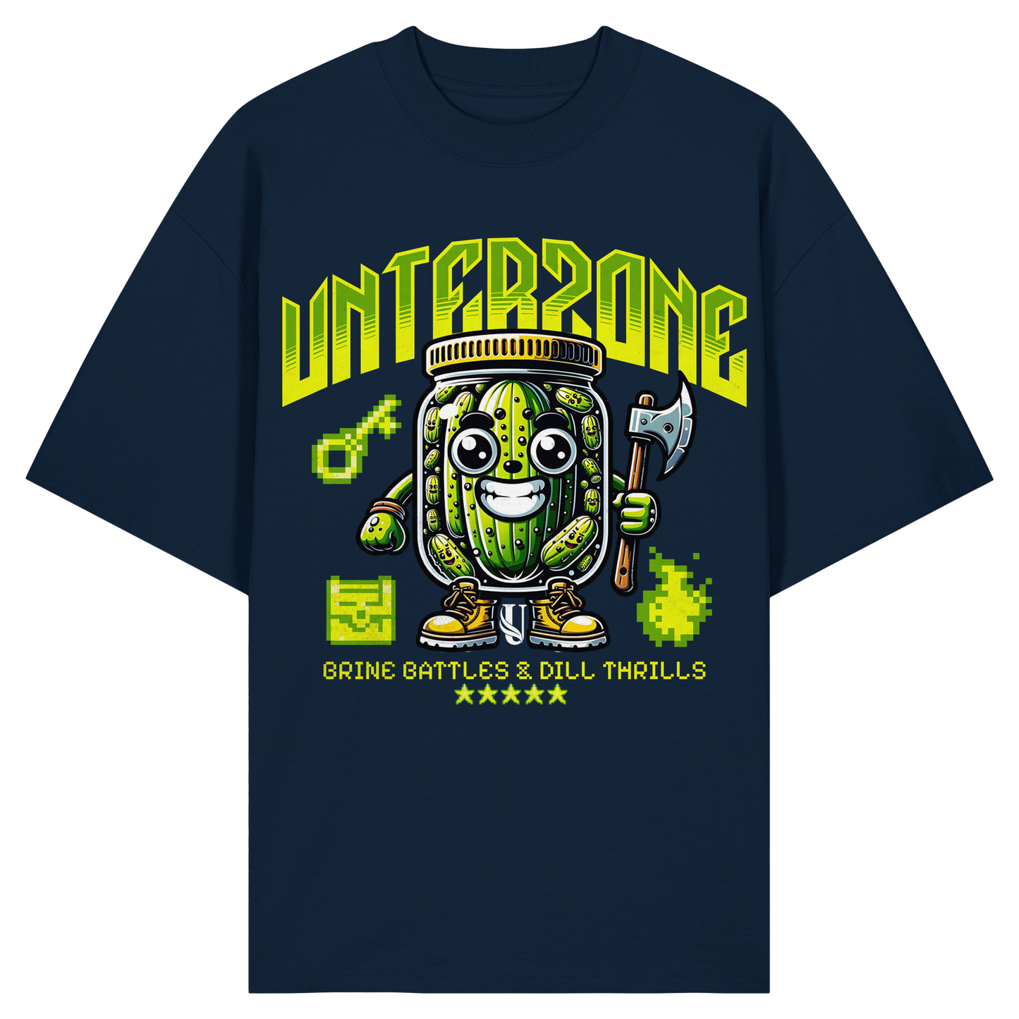 Unterzone Pickle Warrior - Organic Oversize Shirt