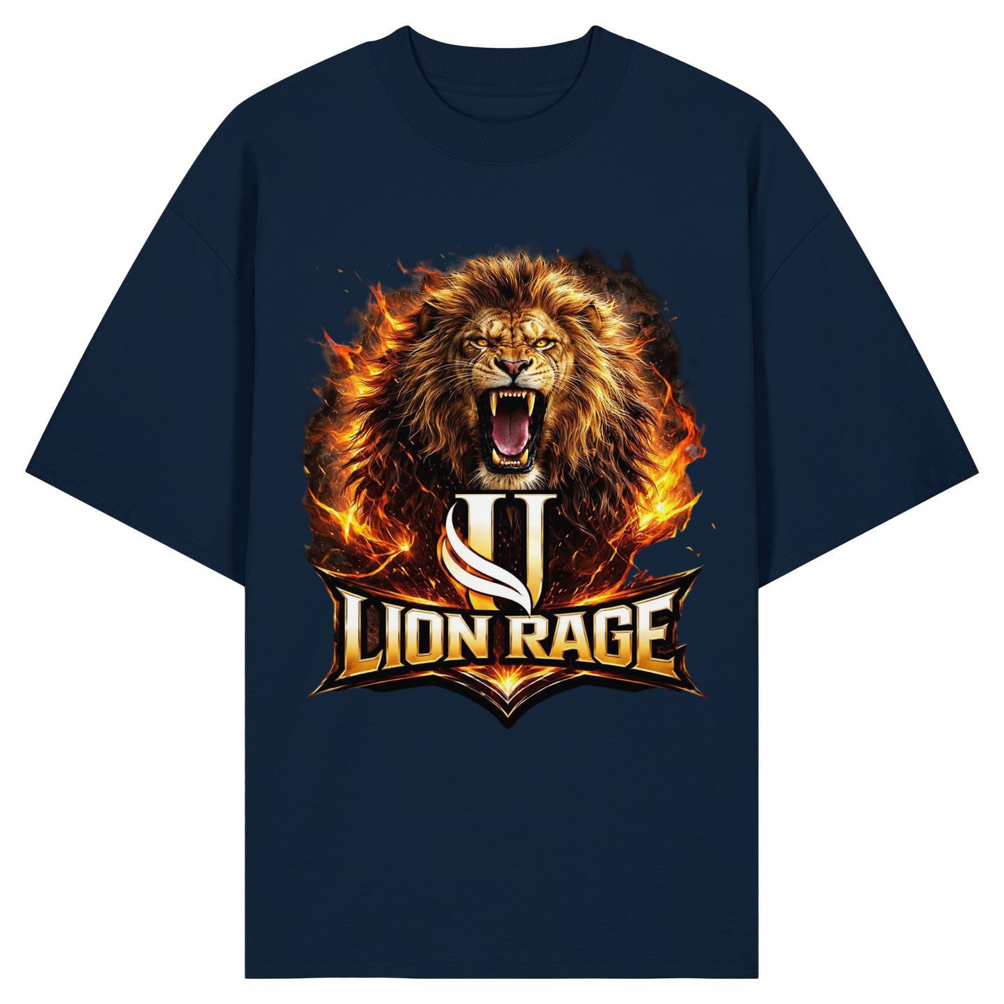 Unterzone Lion Rage - Organic Oversize Shirt