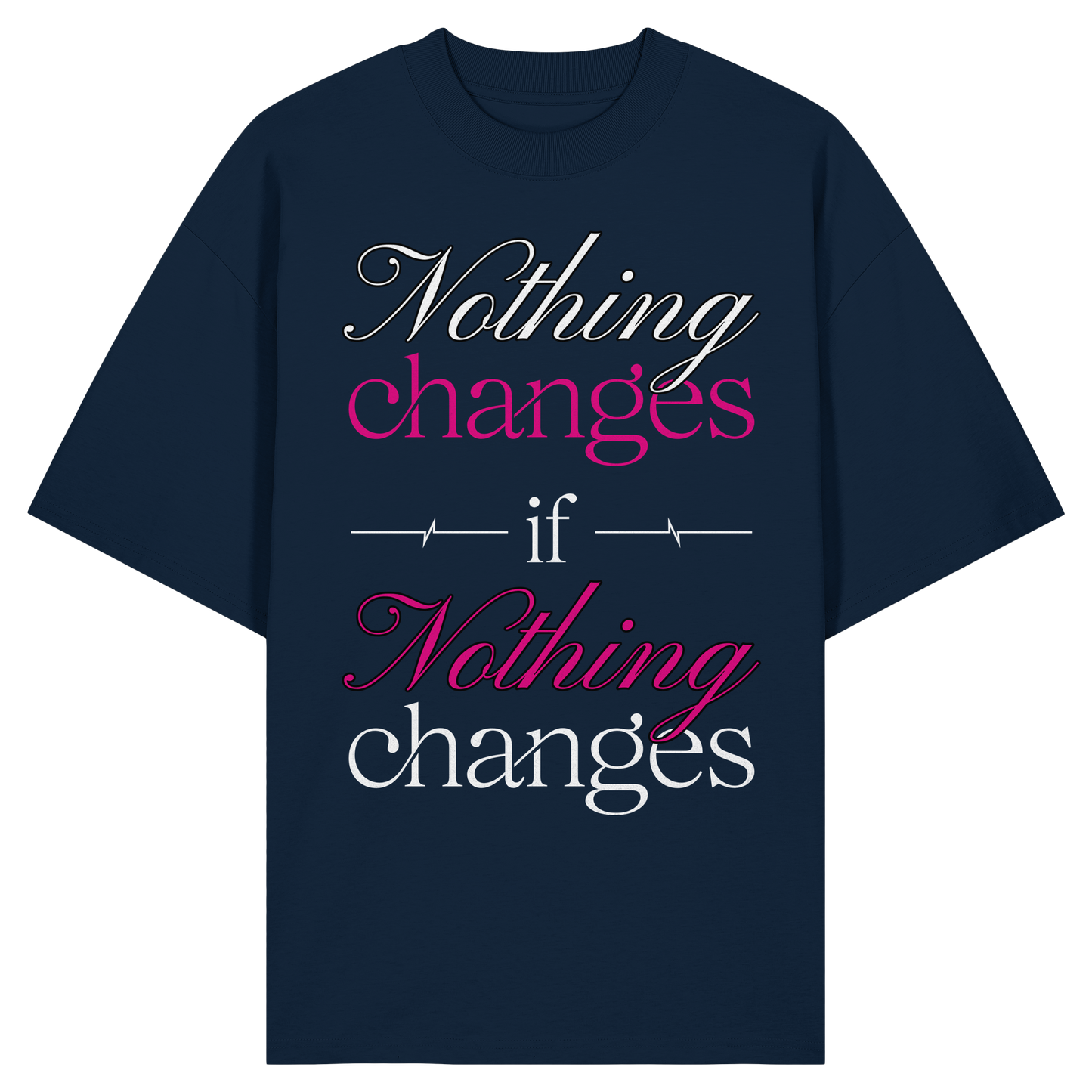 Unterzone Nothing Changes If Nothing Changes  - Organic Oversize Shirt
