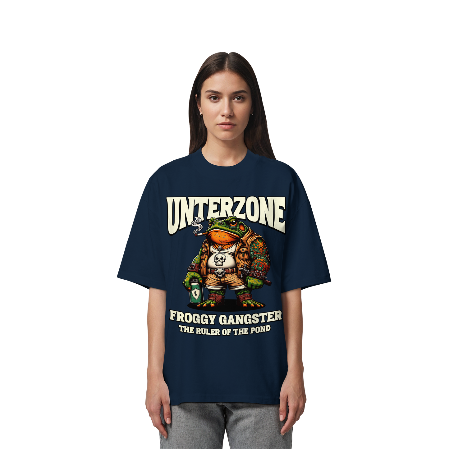 Unterzone Froggy Gangster - Organic Oversize Shirt