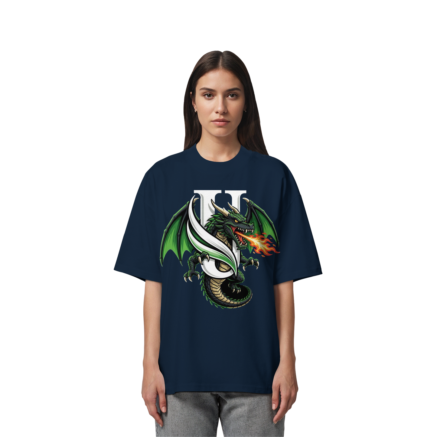 Unterzone Dragon/Drache - Organic Oversize Shirt