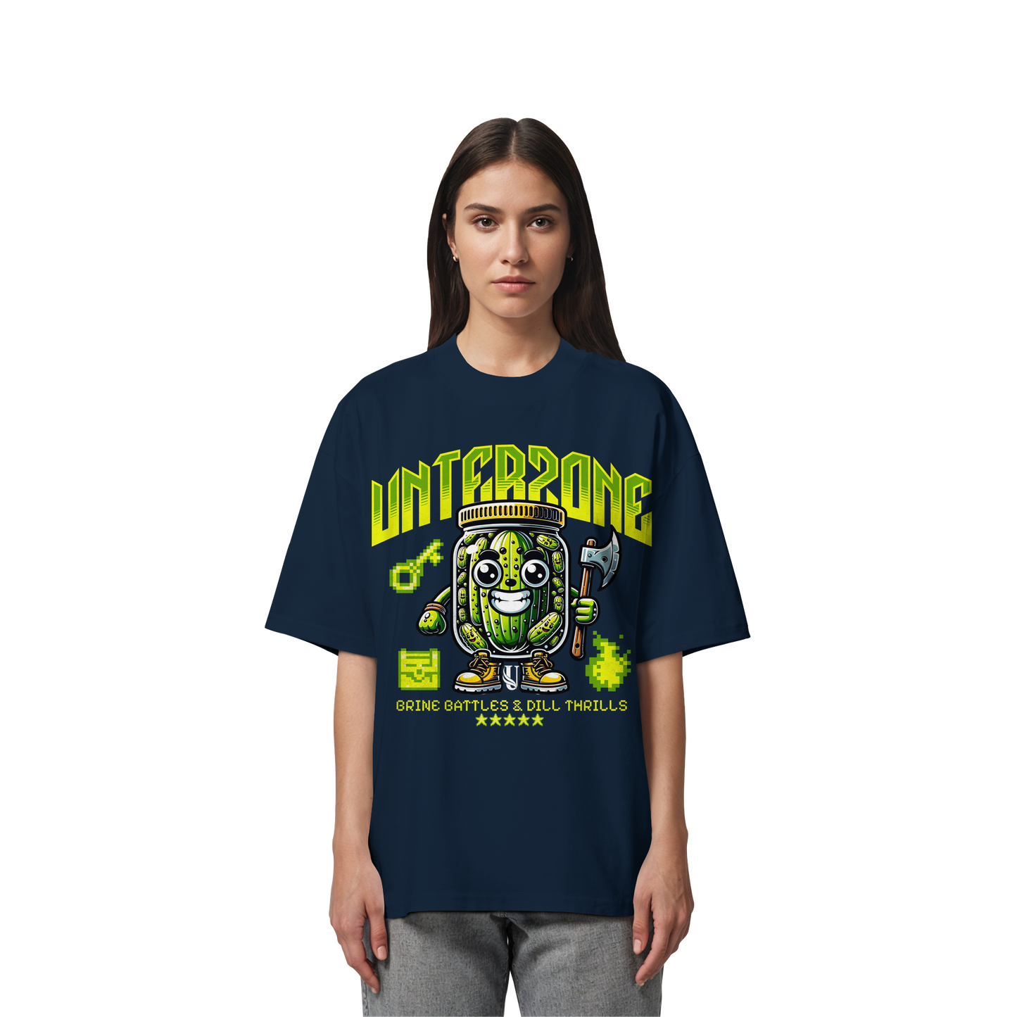 Unterzone Pickle Warrior - Organic Oversize Shirt