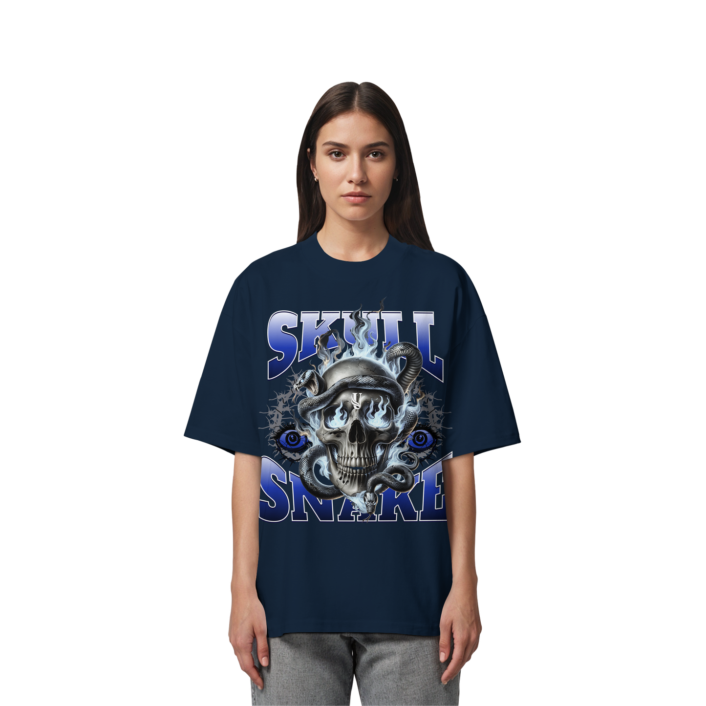 Unterzone Skull Snake - Organic Oversize Shirt