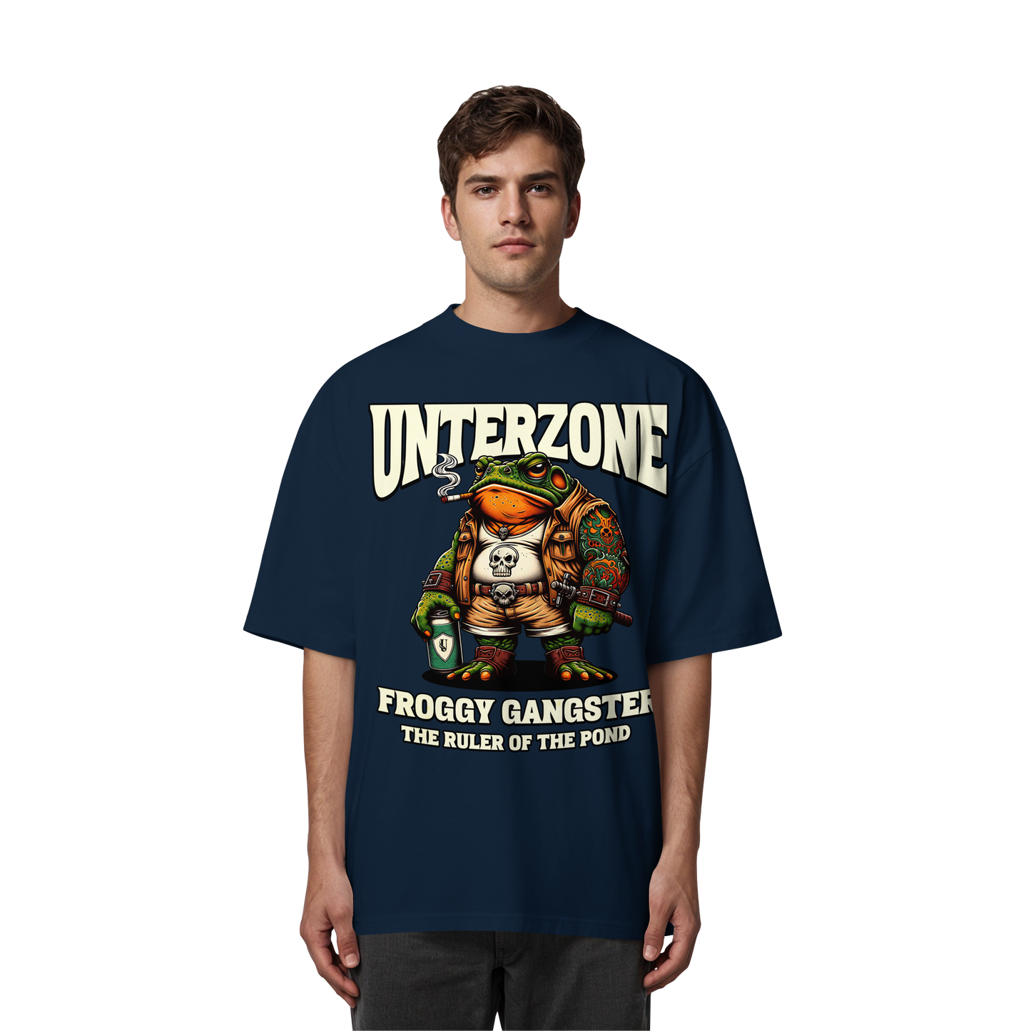 Unterzone Froggy Gangster - Organic Oversize Shirt