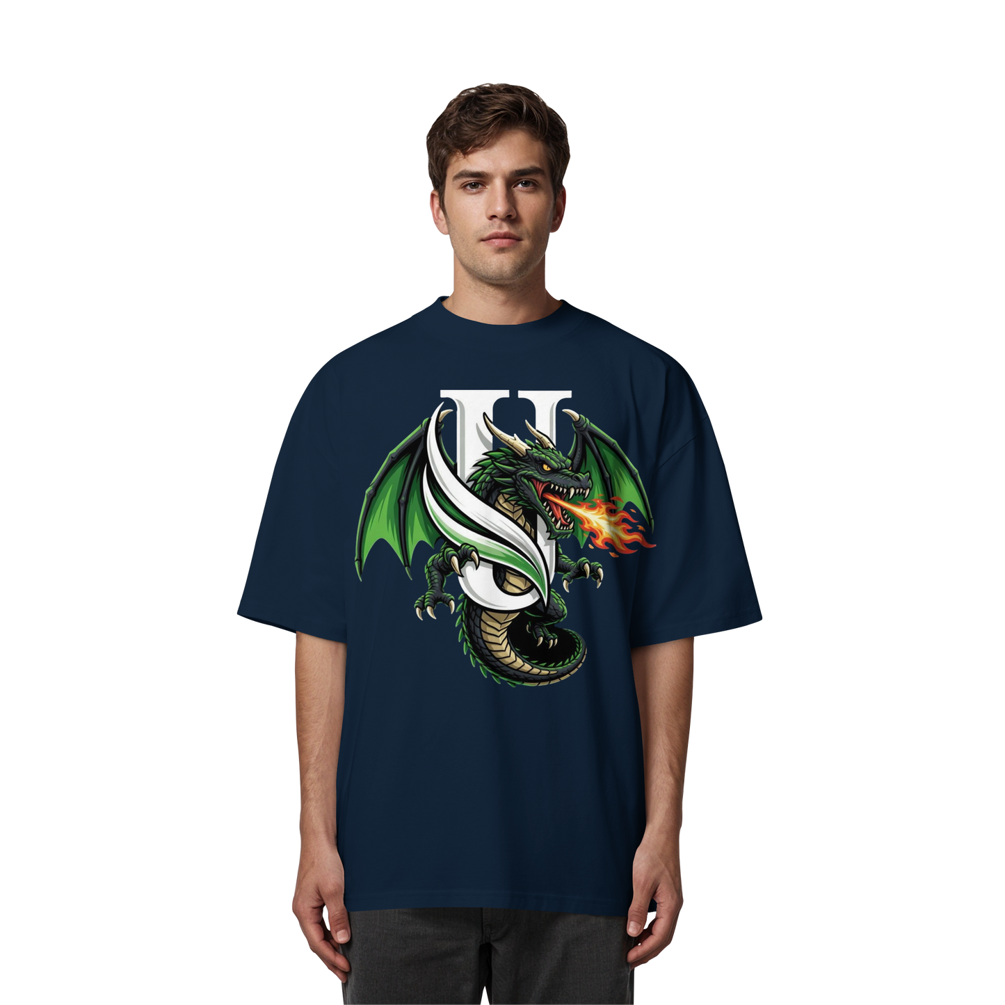 Unterzone Dragon/Drache - Organic Oversize Shirt