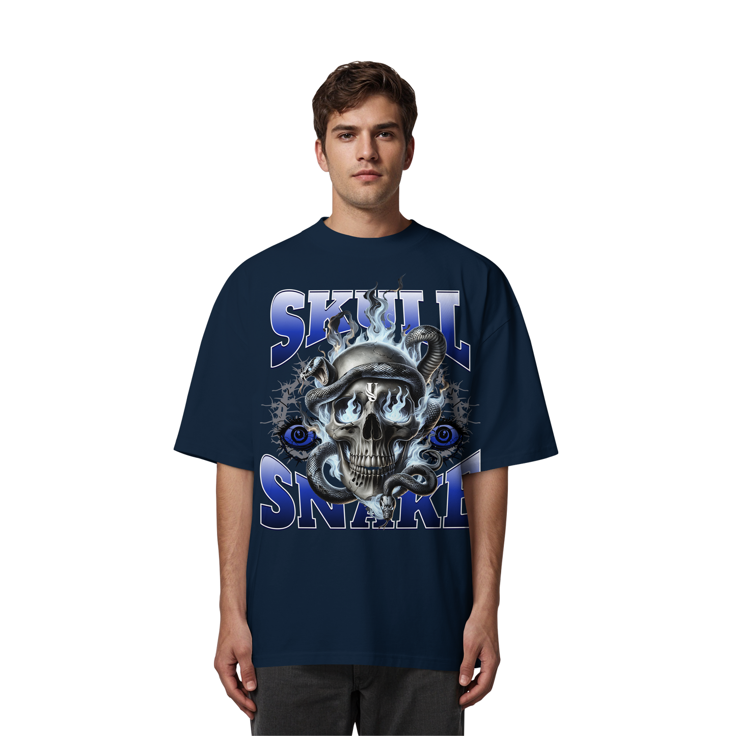 Unterzone Skull Snake - Organic Oversize Shirt