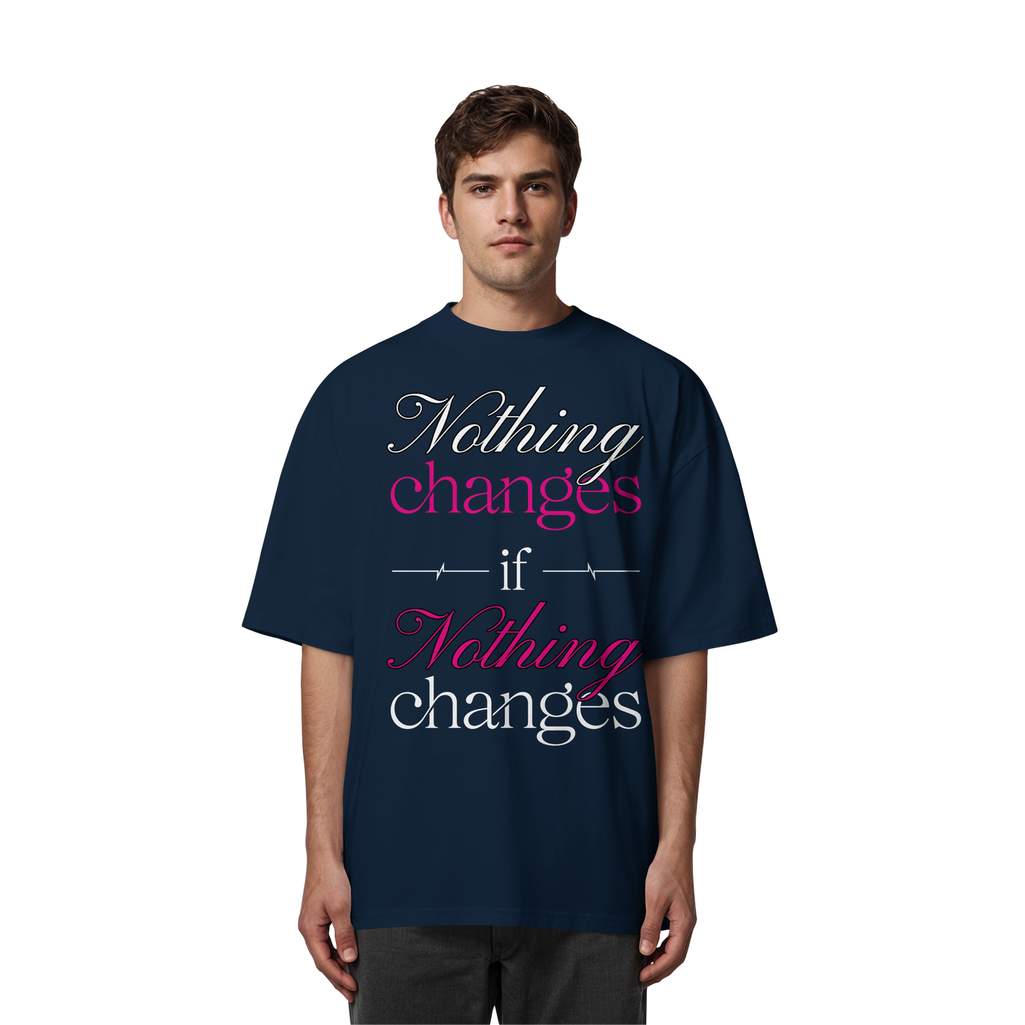 Unterzone Nothing Changes If Nothing Changes  - Organic Oversize Shirt