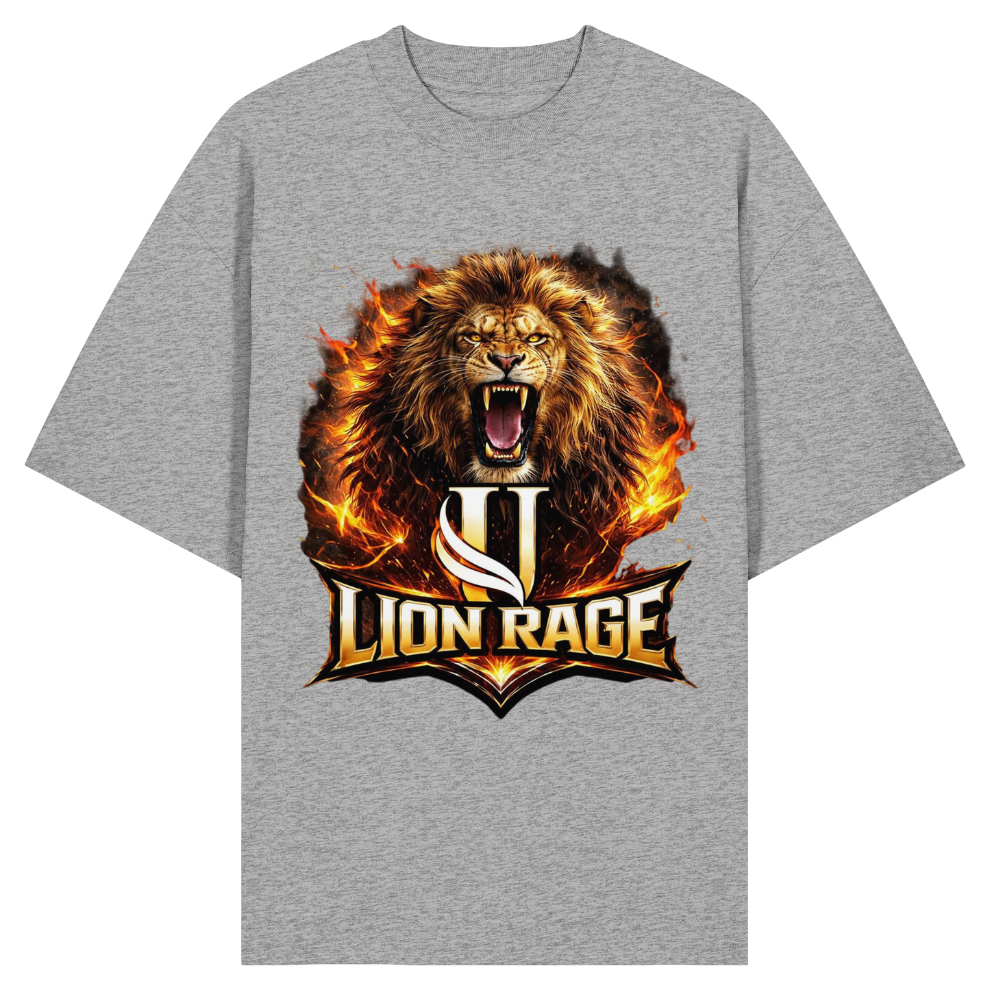 Unterzone Lion Rage - Organic Oversize Shirt
