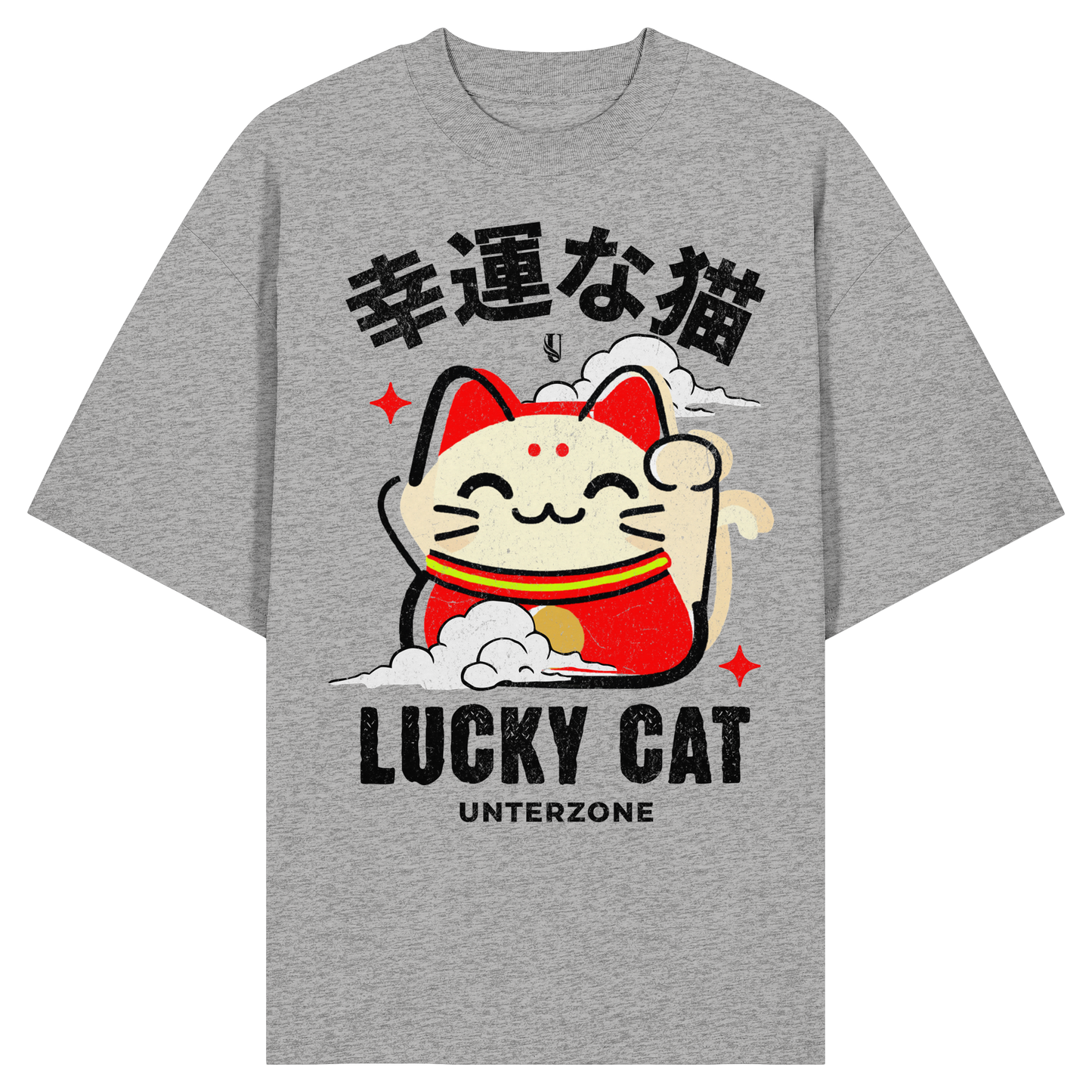 Unterzone Lucky Cat - Organic Oversize Shirt