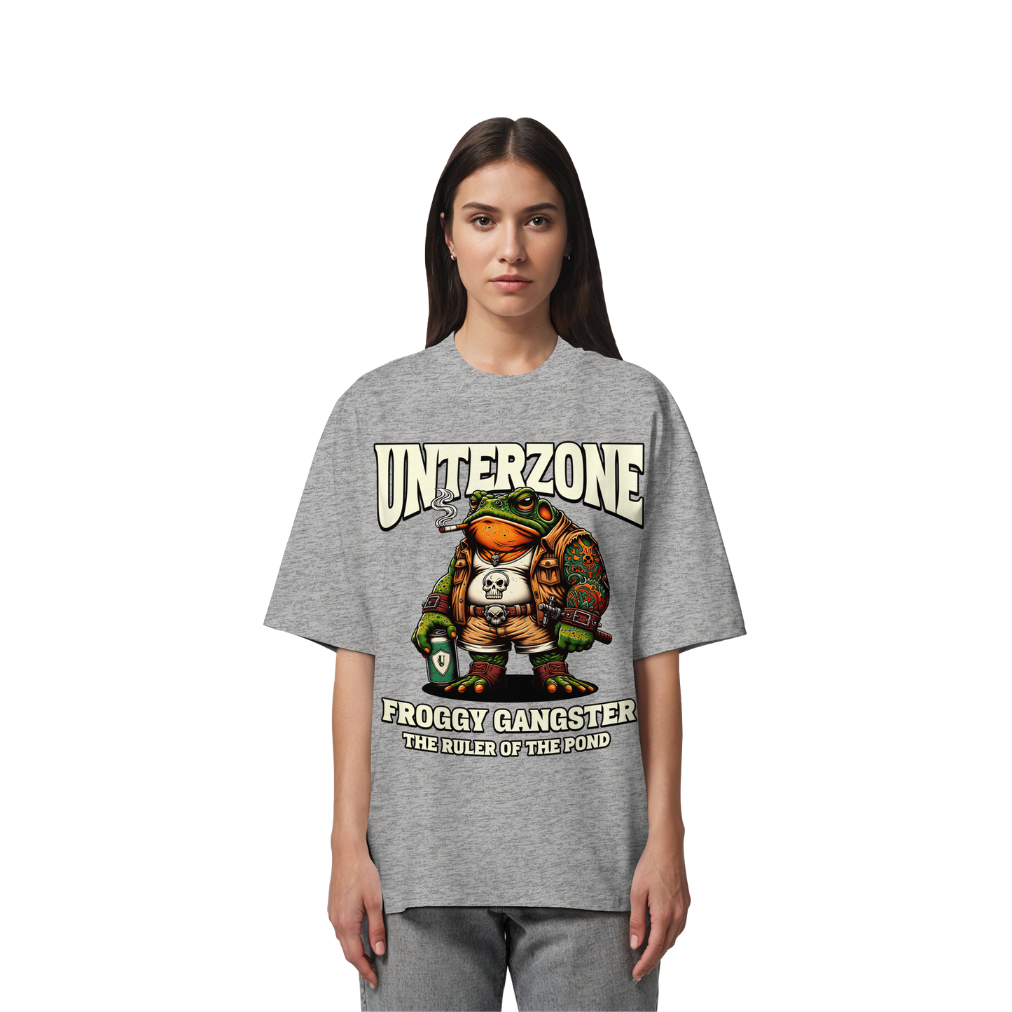 Unterzone Froggy Gangster - Organic Oversize Shirt