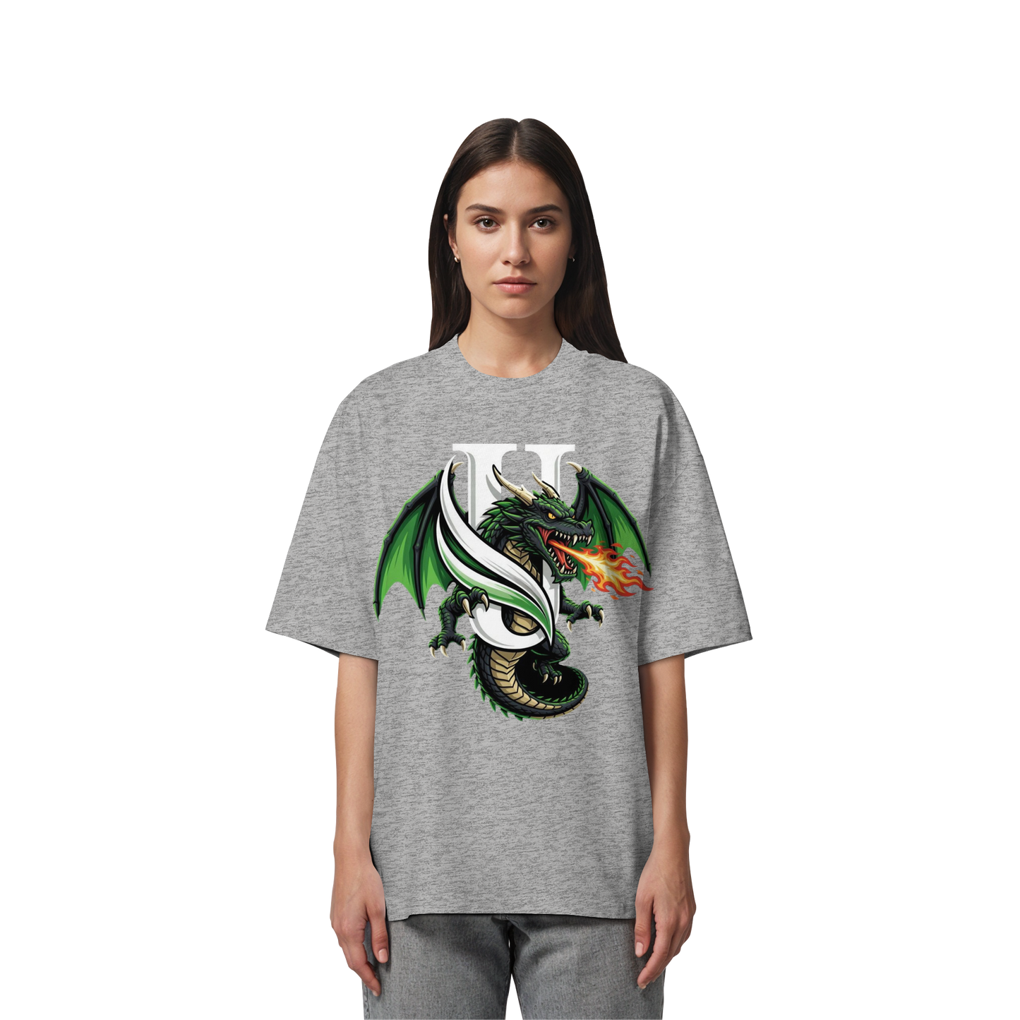 Unterzone Dragon/Drache - Organic Oversize Shirt