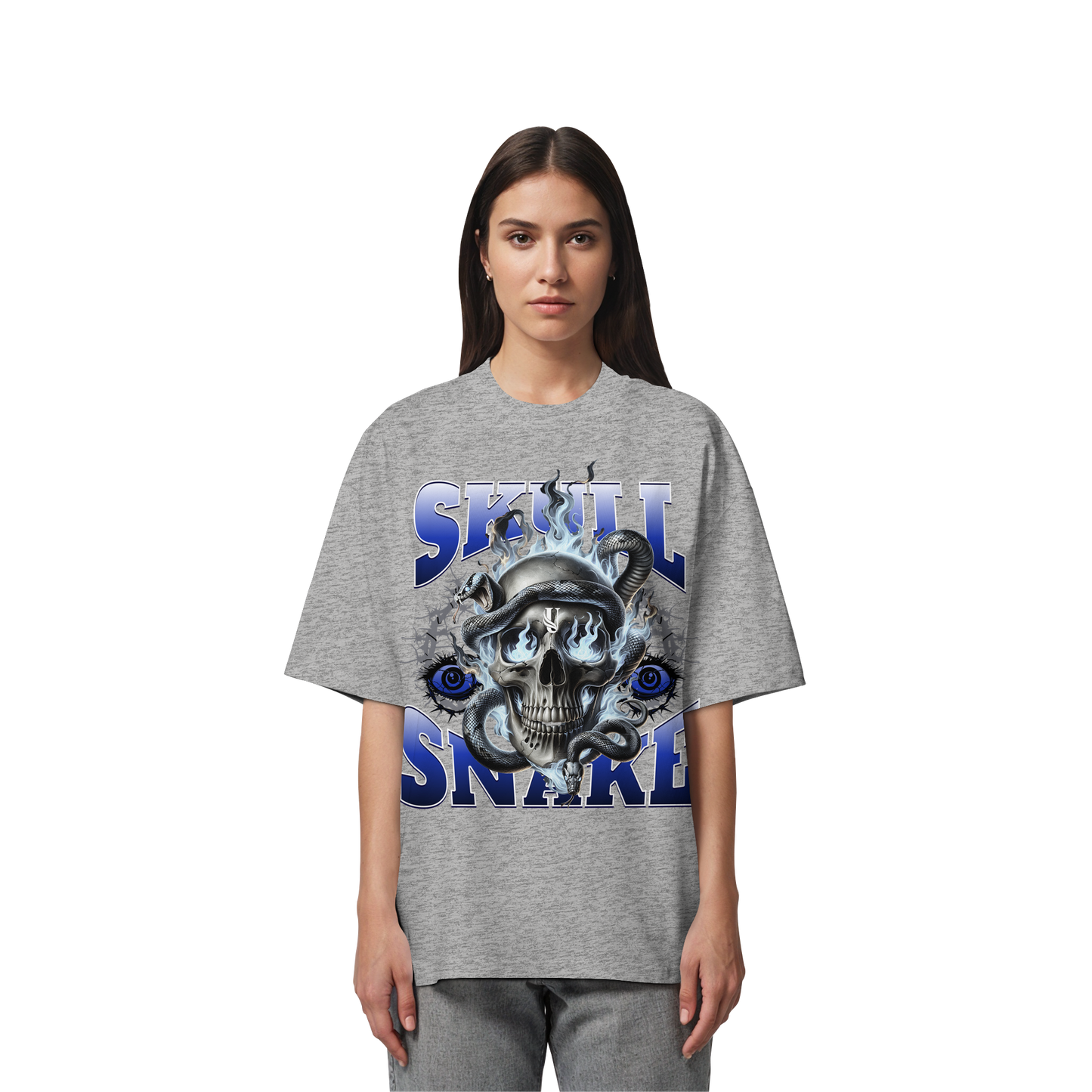 Unterzone Skull Snake - Organic Oversize Shirt