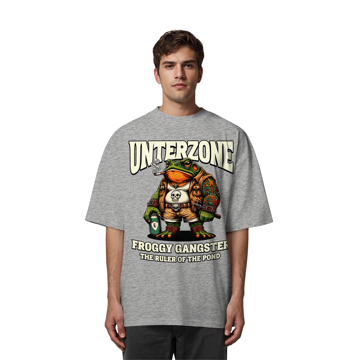 Unterzone Froggy Gangster - Organic Oversize Shirt