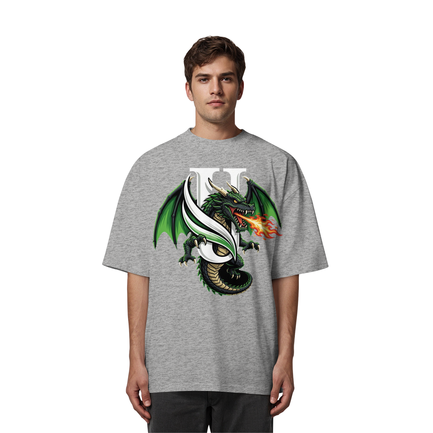 Unterzone Dragon/Drache - Organic Oversize Shirt