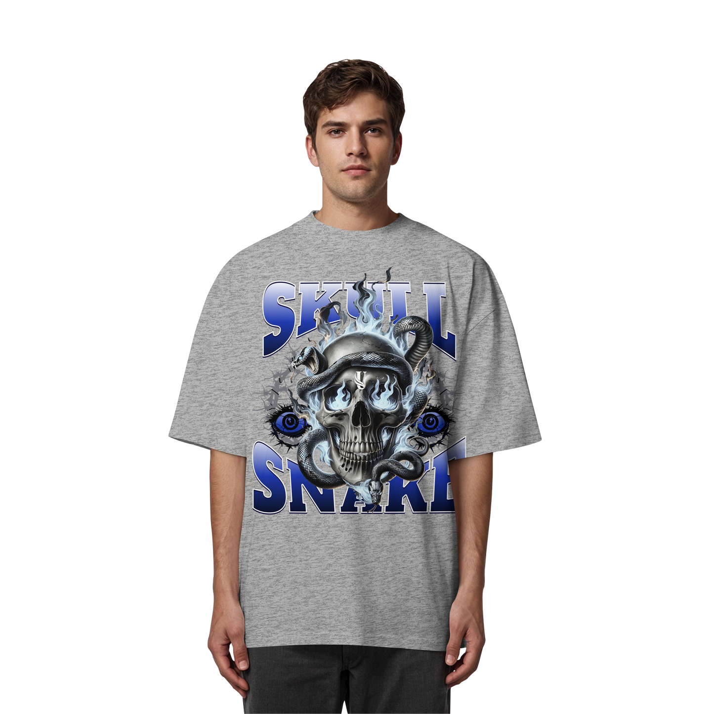 Unterzone Skull Snake - Organic Oversize Shirt