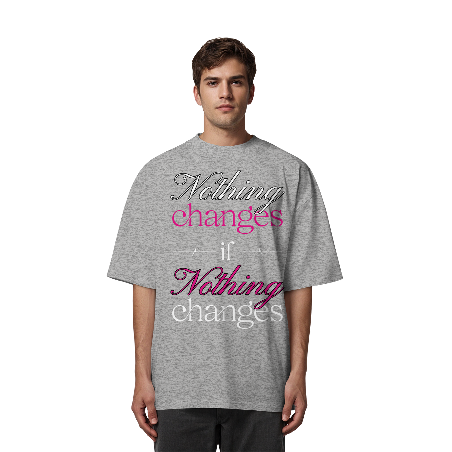 Unterzone Nothing Changes If Nothing Changes  - Organic Oversize Shirt