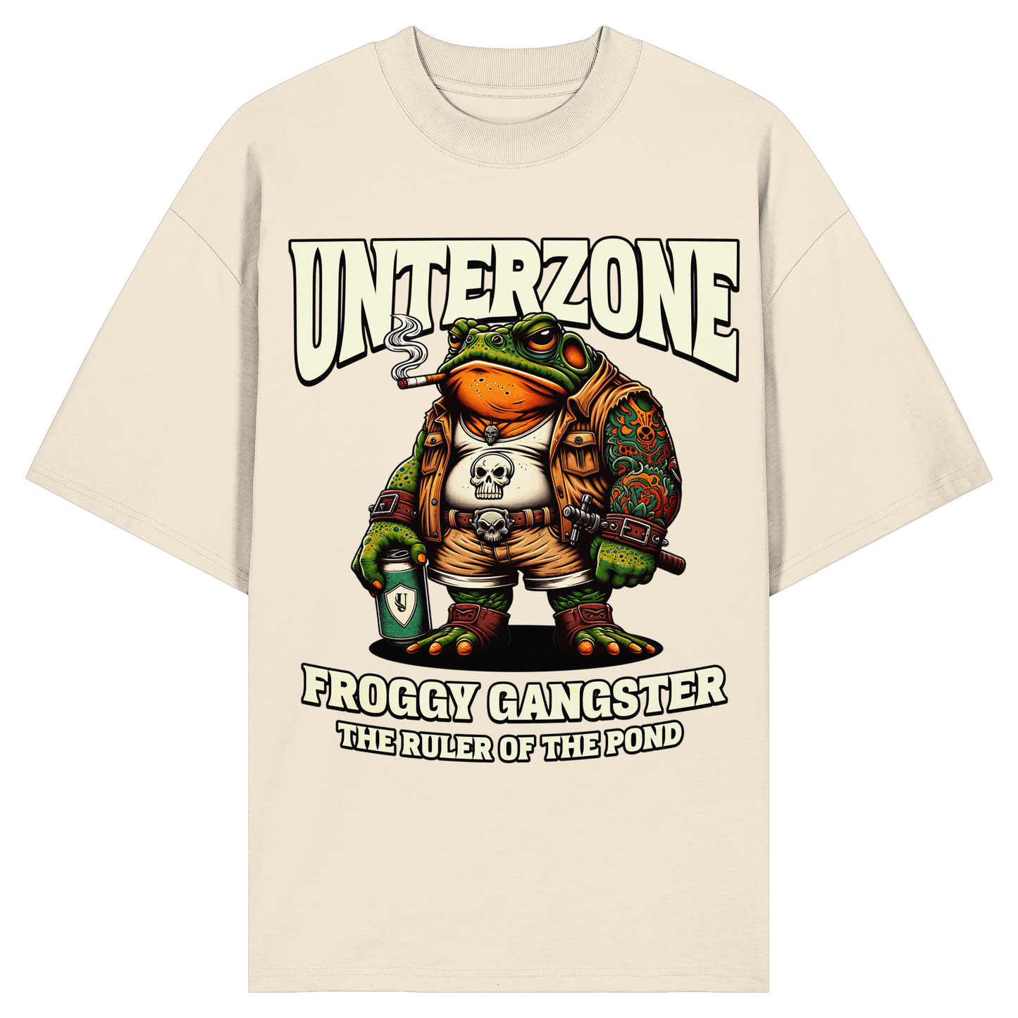 Unterzone Froggy Gangster - Organic Oversize Shirt