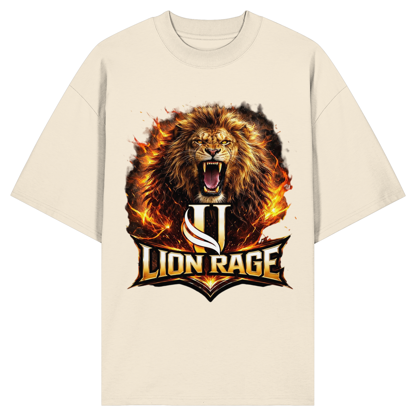 Unterzone Lion Rage - Organic Oversize Shirt