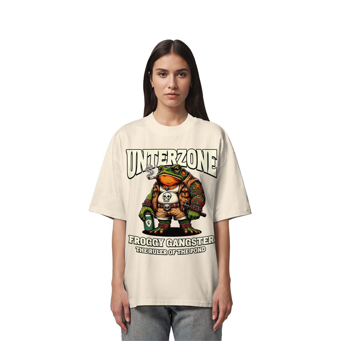 Unterzone Froggy Gangster - Organic Oversize Shirt