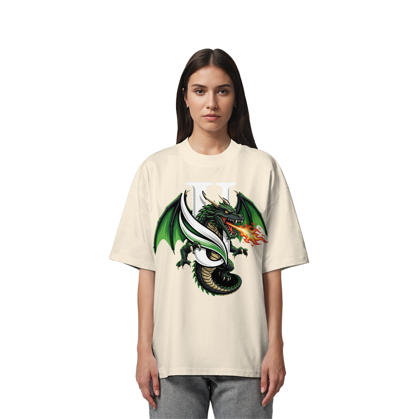 Unterzone Dragon/Drache - Organic Oversize Shirt