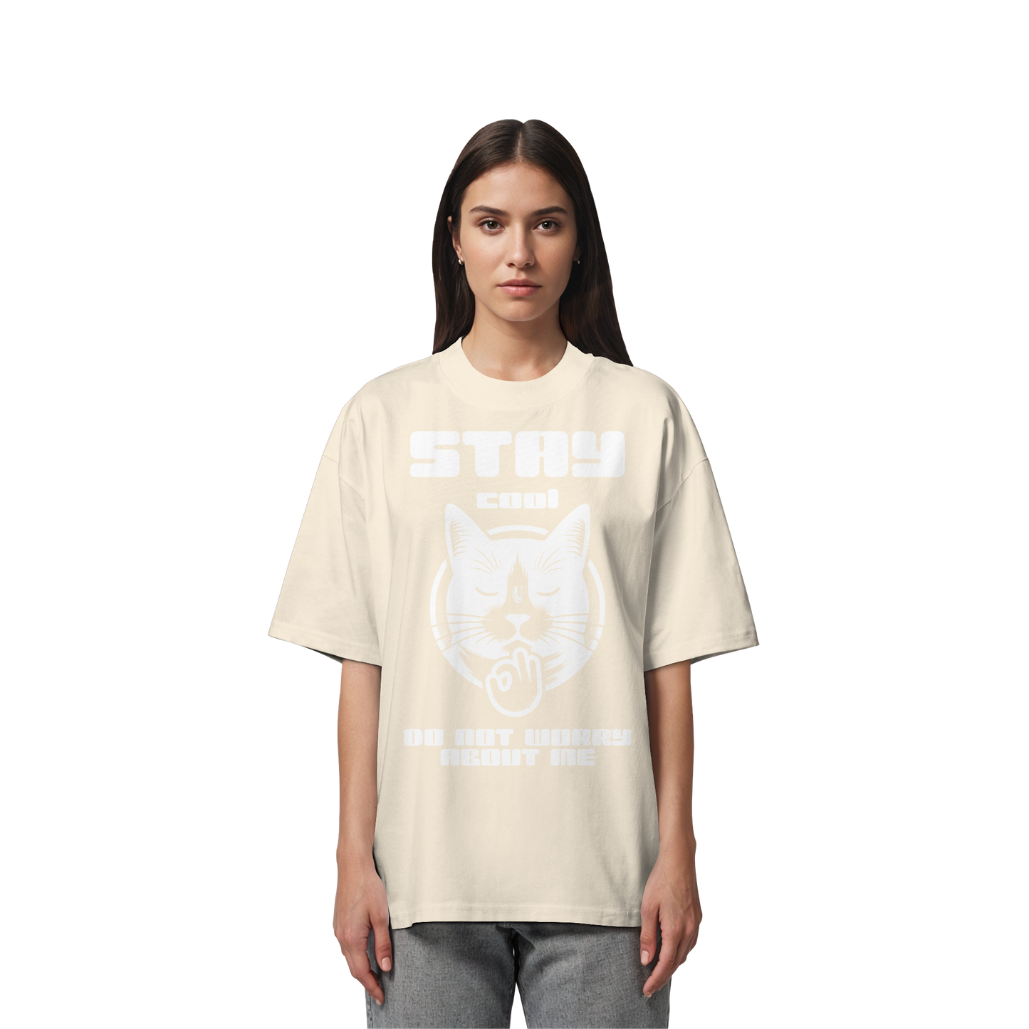Unterzone Stay Cool Cat - Organic Oversize Shirt